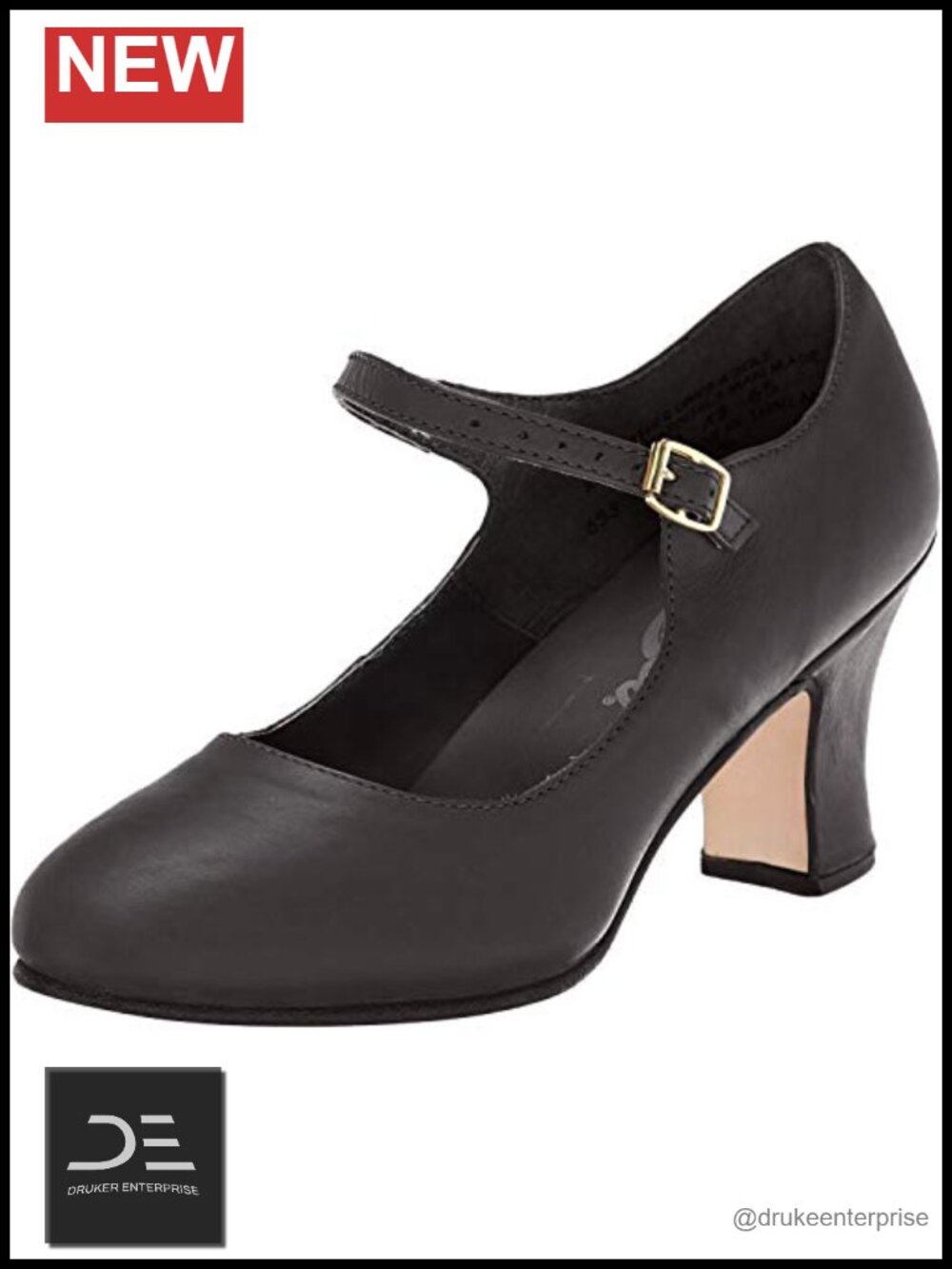 Womens Leather Character Dance Shoes 2.5" Heel Tap Compatible